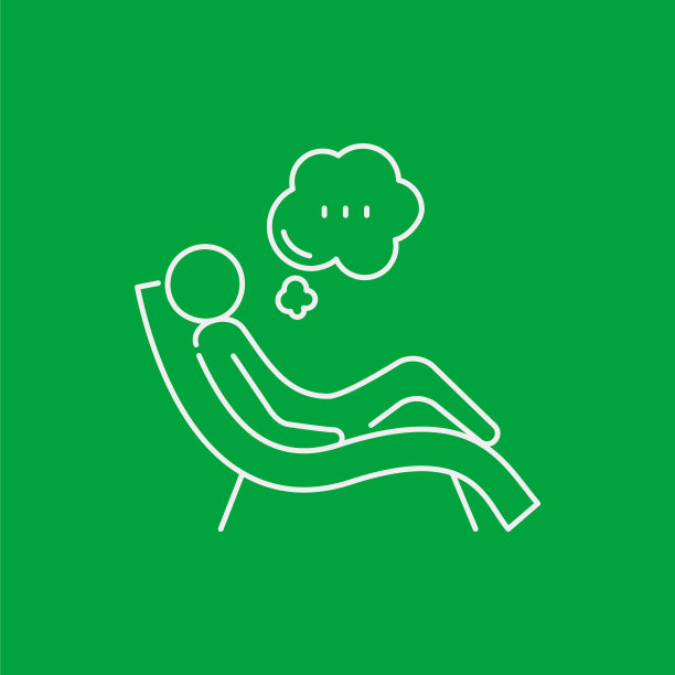 心理治疗和心理线图标设置简单图片下载