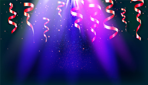 五彩纸屑横幅图片下载