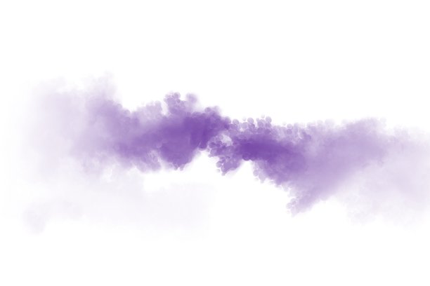 紫色烟雾孤立在白色背景，紫色背景图片下载