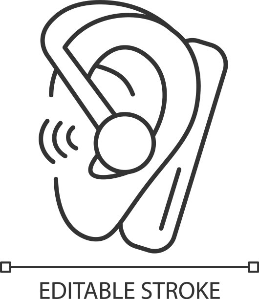 免提耳机线性图标图片下载