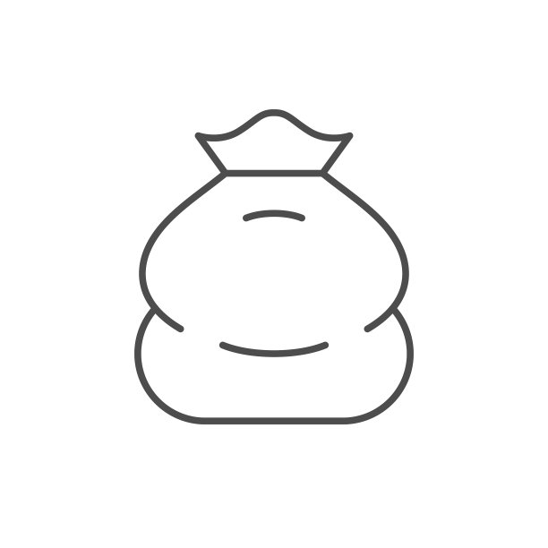 纺织麻袋线轮廓图标图片下载