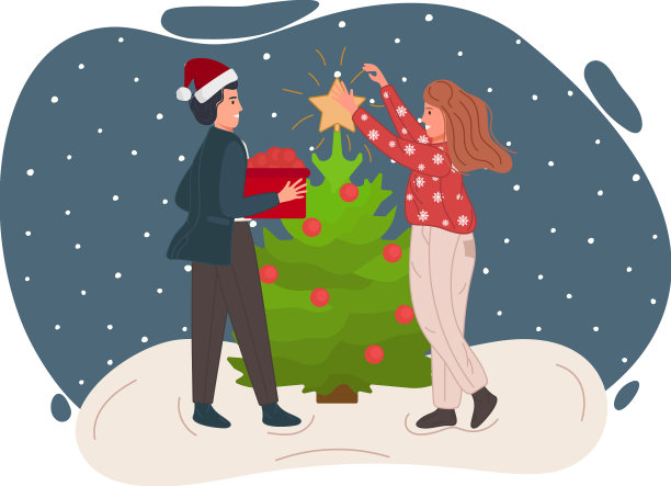 人们欢庆圣诞节和新年快乐图片下载