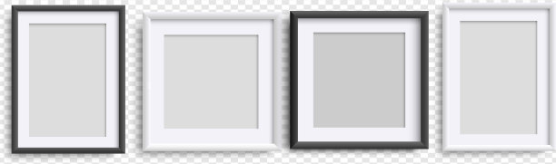 相框孤立现实的方形黑色和图片下载