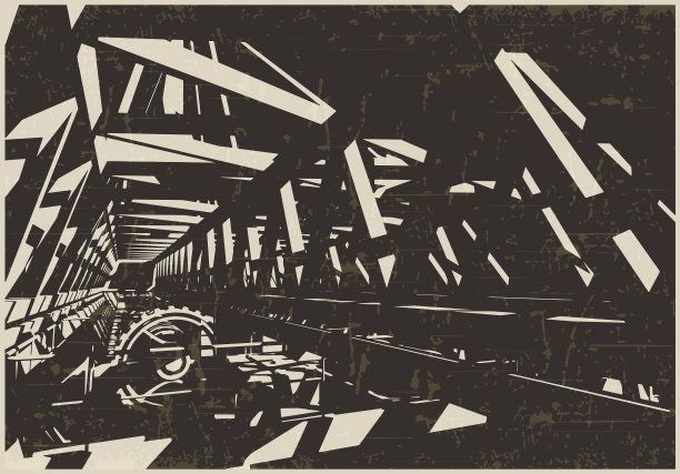 太空站技术室室内复古图片下载