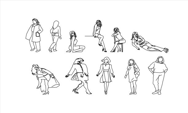 少女素描设计图片下载