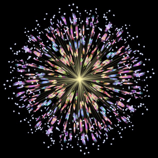 在黑色背景上启动烟花光栅材料图片下载