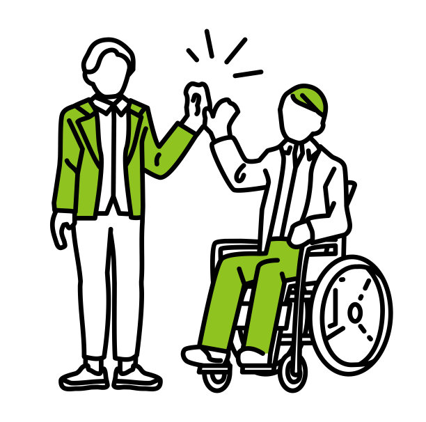 坐轮椅的人，和击掌的人图片下载