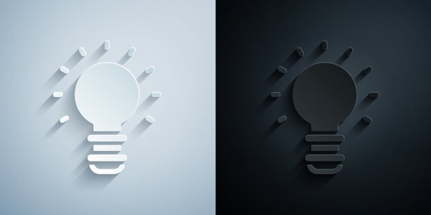 剪纸创意灯灯创意图标孤立图片下载