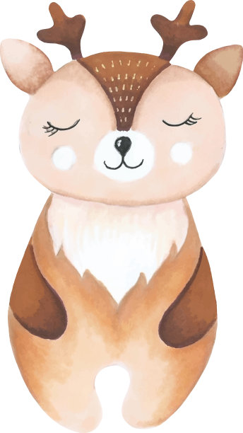 画一只水彩鹿图片下载