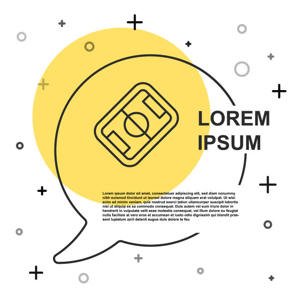 黑线足球或足球场图标孤立图片下载