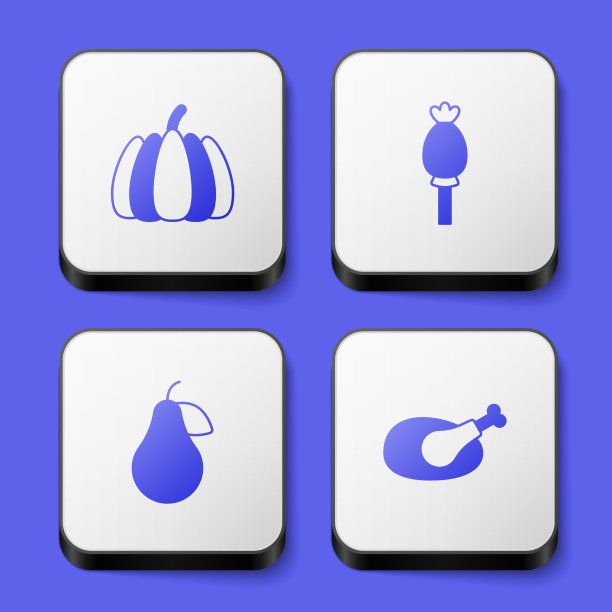 南瓜、鸦片、罂粟、梨和烤火鸡图片下载