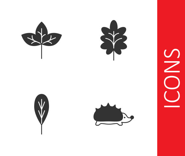 设置刺猬叶子和图标图片下载