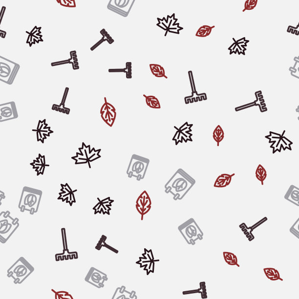 设置线加拿大枫叶花园耙图片下载