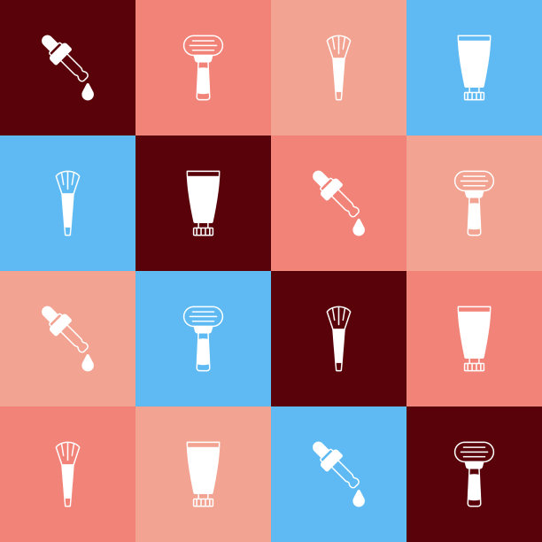 设置波普艺术移液管与油剃须剃刀图片下载