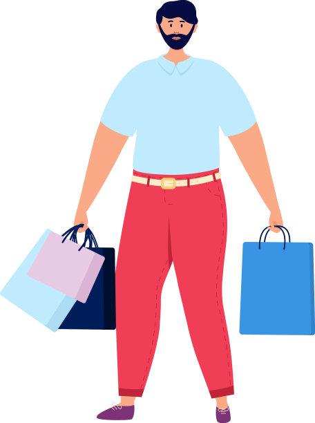 店员拿着白色的礼品袋图片下载