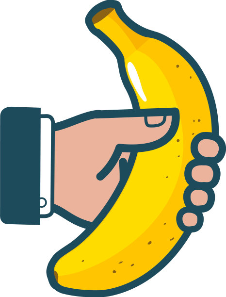 拿着香蕉的商人图片下载