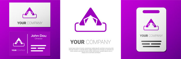 标识式旅游帐篷图标孤立在白色图片下载