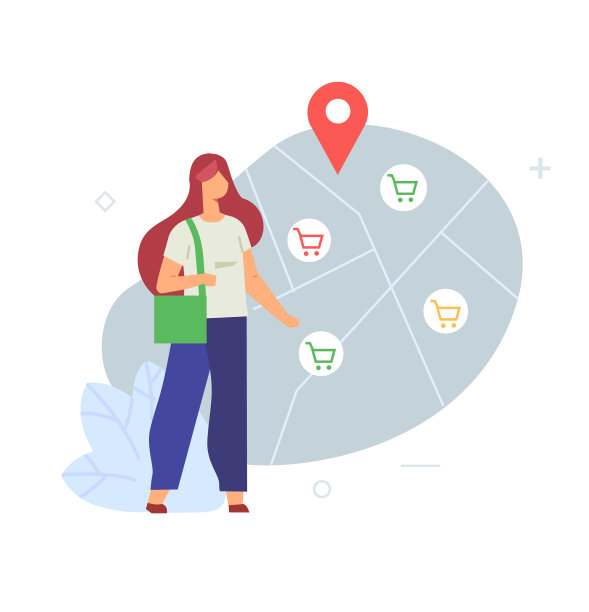 女孩正站在地图的位置图片下载