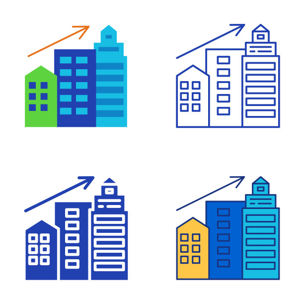 城市扩散图标设置在平和线图片下载