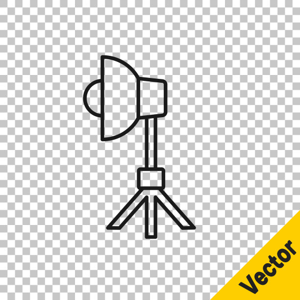 黑线工作室灯泡在软盒图标图片下载