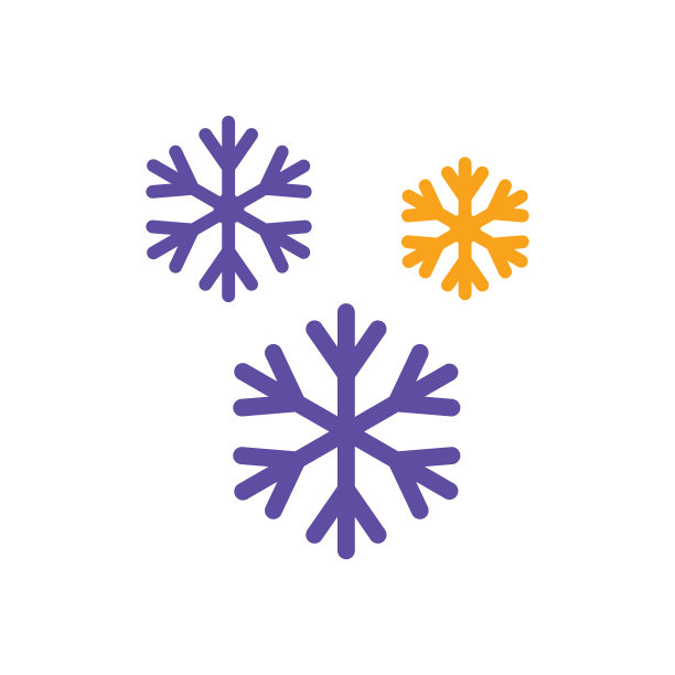 雪花字形图标气象符号图形图片下载