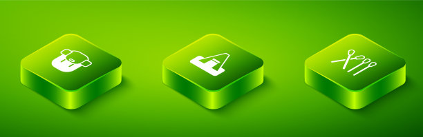 设置等距旅游帐篷、火柴棍和徒步旅行图片下载