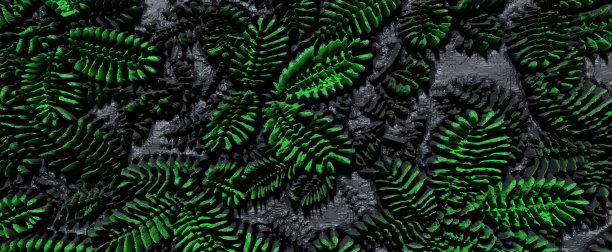 电子音乐背景下的石化树叶图片下载