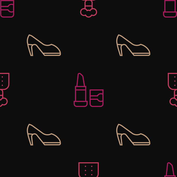 将意大利女厨师的鞋和口红固定在一起图片下载