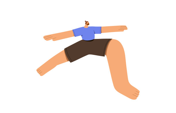 做瑜伽的男子站着保持平衡图片下载