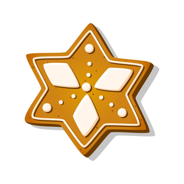 星星形状的圣诞姜饼饼干图片下载