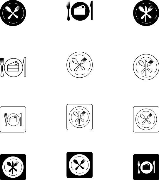 餐盘上的鱼汤图标图片下载