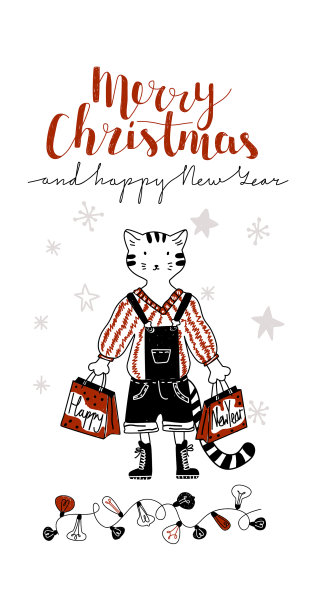 用于明信片布局与猫图片下载