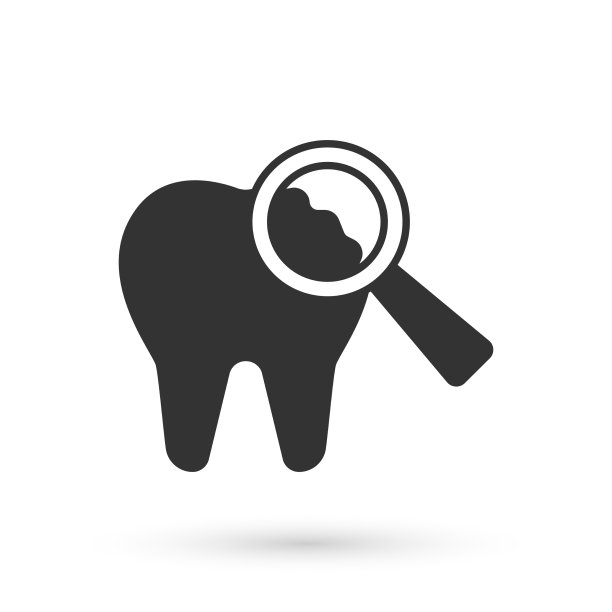 灰色破碎牙齿图标孤立在白色图片下载