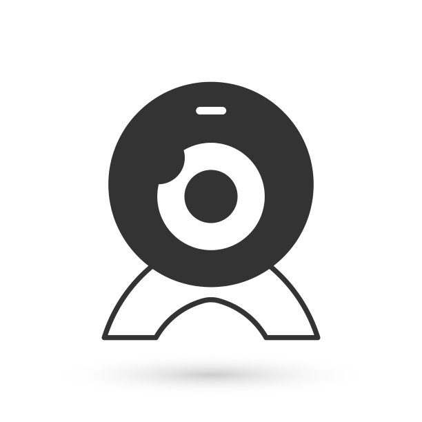 灰色网络相机图标孤立在白色背景图片下载