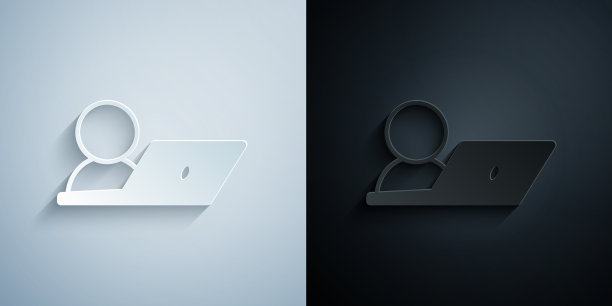 剪纸视频聊天会议图标孤立上图片下载