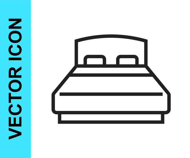 黑线大床适合两人或一人图标图片下载