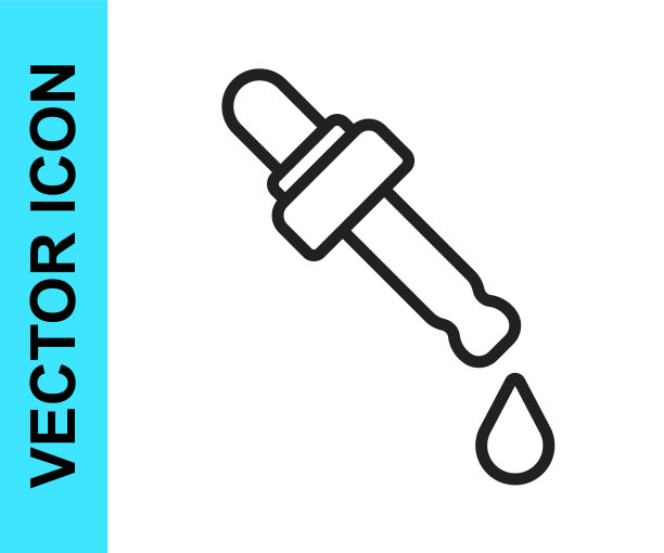 黑线移液管，白色上有油污图标图片下载