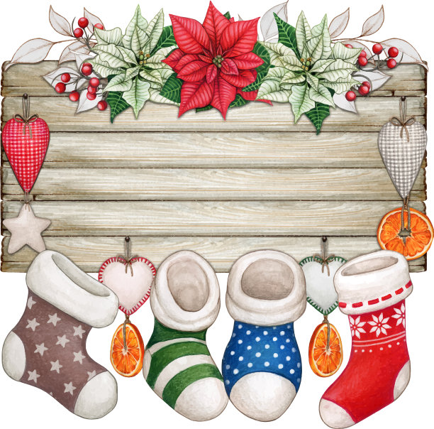 水彩破旧别致的横幅配丝袜图片下载