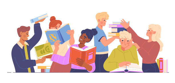 人们交换书籍的概念图片下载