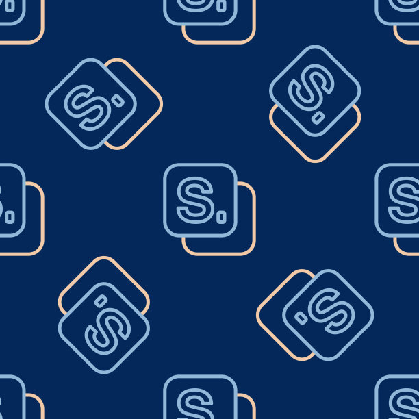 线宾果图标隔离无缝图案上的蓝色图片下载