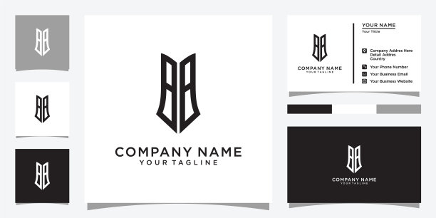 B或bb的首字母标志设计理念图片下载
