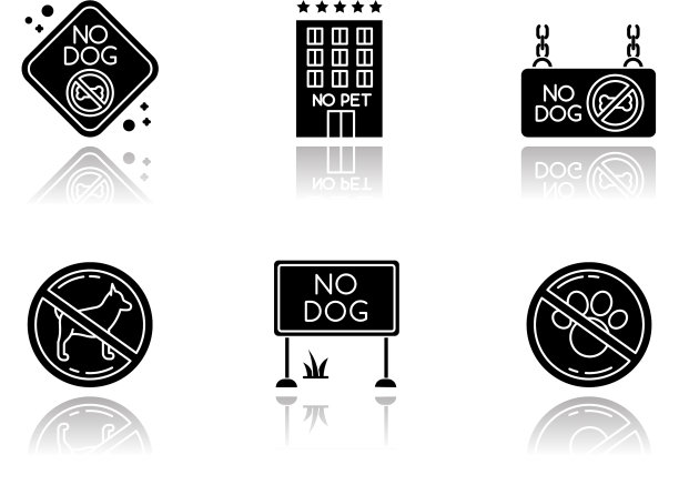 宠物不允许徽章掉落阴影黑色雕文图片下载