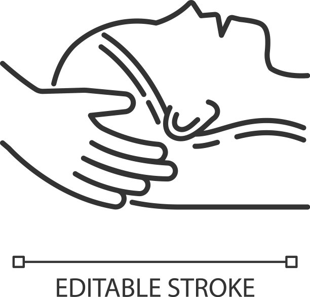 理疗像素完美线性图标脱发图片下载