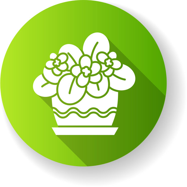 非洲紫绿色平设计长阴影图片下载