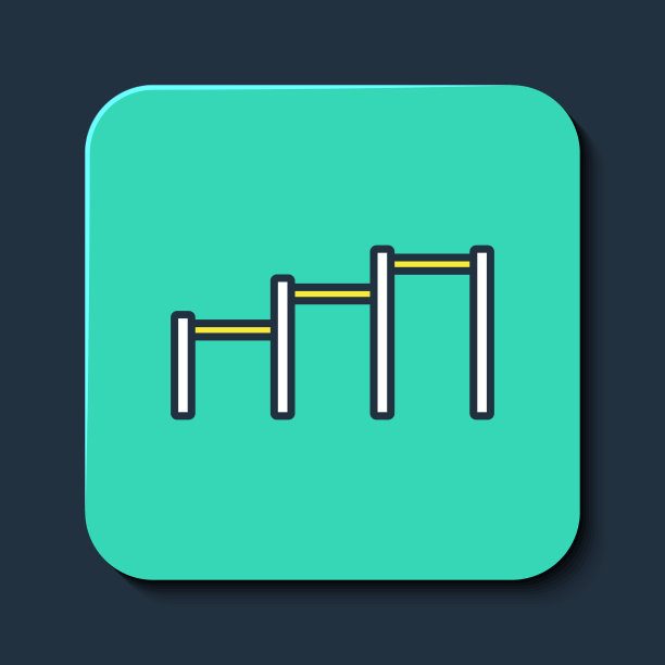 填充轮廓运动单杠图标孤立图片下载