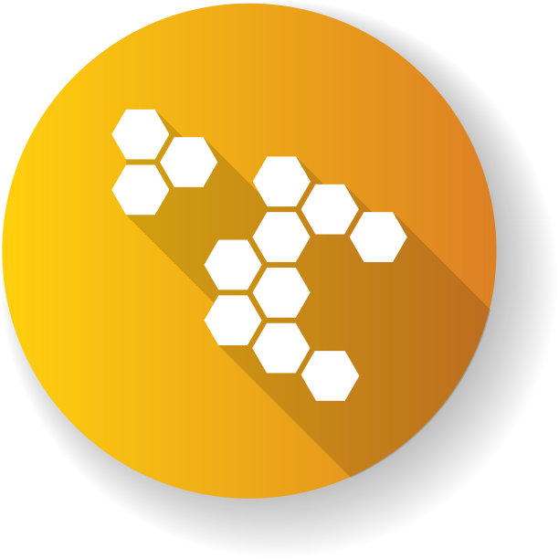 蜂胶橙平设计长阴影字形图片下载