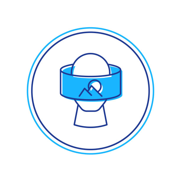 填充轮廓虚拟现实眼镜图标图片下载