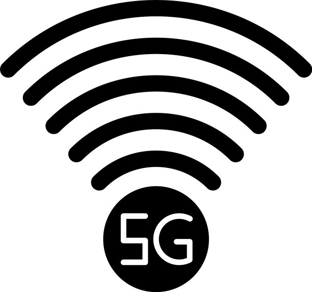 5g信号指示灯黑色字形图标互联网图片下载