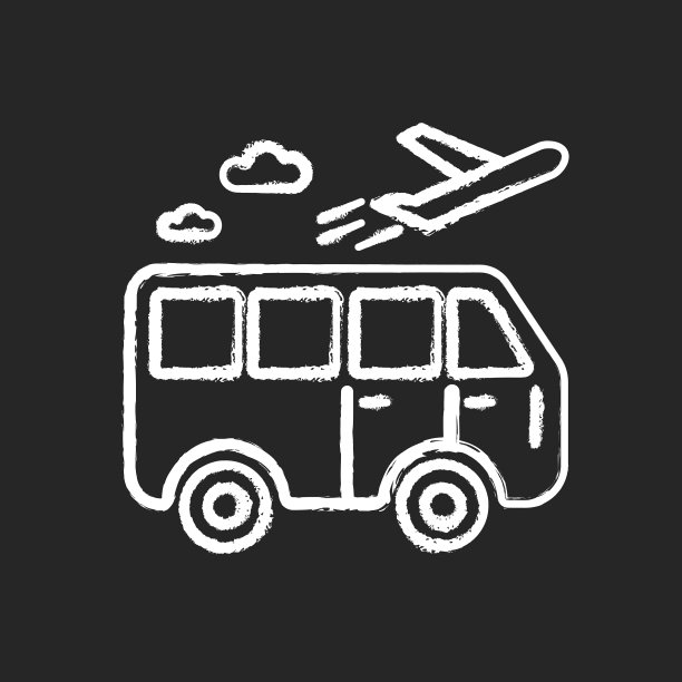 旅行意味着粉笔白色图标在黑色背景图片下载