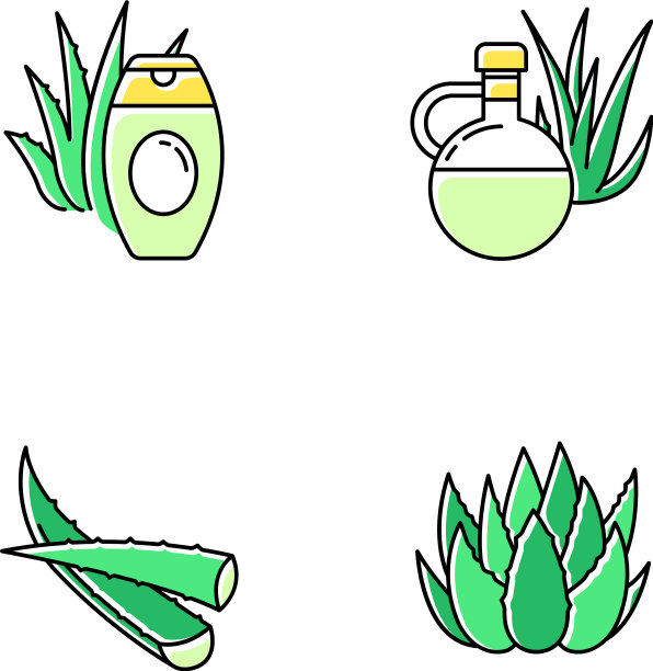 芦荟绿图标集植物芽图片下载